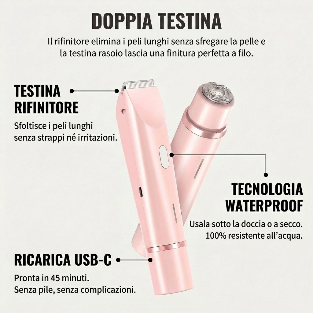 Rasoio 2 in 1 per bikini e corpo Shavino™